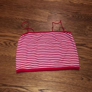 Red and white tank
